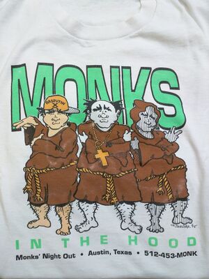 A Monks' Night Out t-shirt.